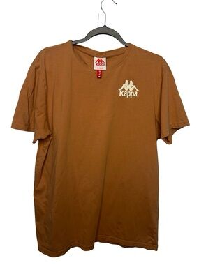 Kappa Men's Brown Short-Sleeve Logo Tee